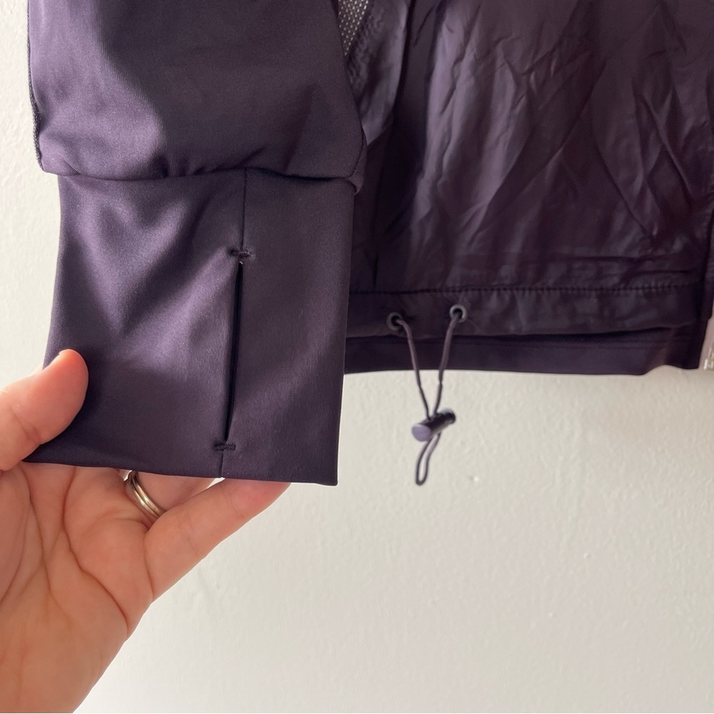 Tangerine Zip-Up Windbreaker Athletic‎ Jacket Dark Purple Large - Picture 6 of 9